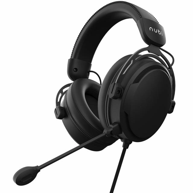 Casti gaming cu microfon NUBI NH1-SE-BL, Over-Ear, Microfon Detasabil, Black - Imagine 1