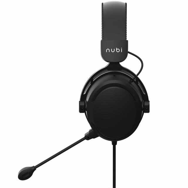 Casti gaming cu microfon NUBI NH1-SE-BL, Over-Ear, Microfon Detasabil, Black - Imagine 2