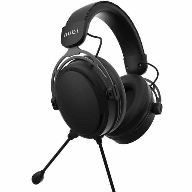 Casti gaming cu microfon NUBI NH1-SE-BL, Over-Ear, Microfon Detasabil, Black - Imagine 4