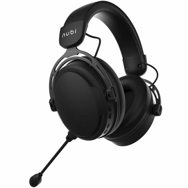 Casti gaming cu microfon NUBI NH1-WH, Over-Ear, Microfon Detasabil, Black - Imagine 4