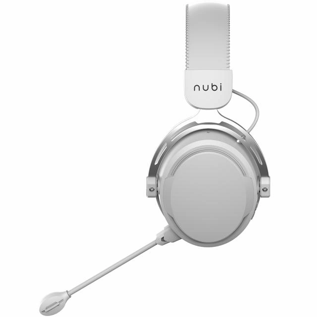 Casti gaming cu microfon NUBI NH1-WH, Over-Ear, Microfon Detasabil, White - Imagine 2