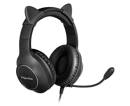 Căști gaming cu microfon pentru copii KRUGER & MATZ KM0659, Black - Imagine 1