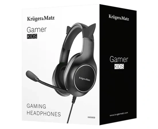 Căști gaming cu microfon pentru copii KRUGER & MATZ KM0659, Black - Imagine 6
