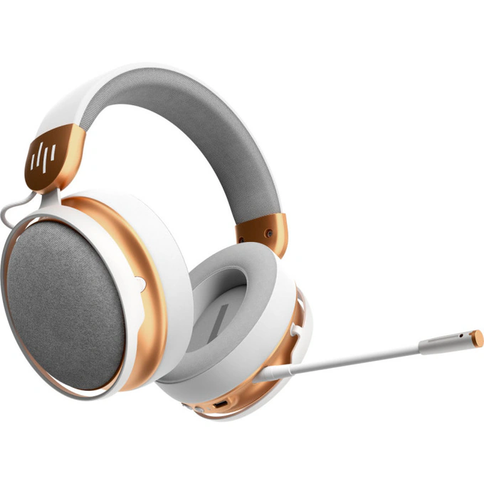 Dark Project Casti gaming DARK PROJECT Sono, Microfon, Difuzor 53 mm, White/Gold - IT-Fashion.ro