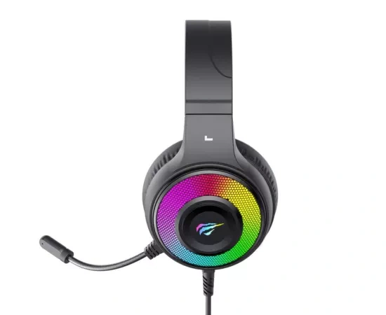 Căști gaming HAVIT H2042D-BK cu microfon și iluminare RGB, difuzoare 50mm, negru - Imagine 3