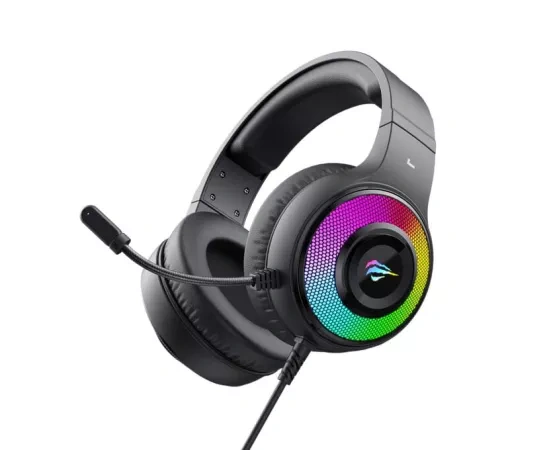 Căști gaming HAVIT H2042D-BK cu microfon și iluminare RGB, difuzoare 50mm, negru - Imagine 4