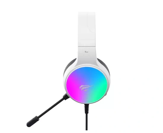 Căști gaming HAVIT H2043U-WH cu microfon, RGB, difuzoare 50mm, White - Imagine 5