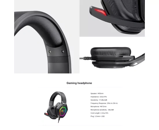 Casti Gaming HAVIT H659D cu microfon, Black - Imagine 11