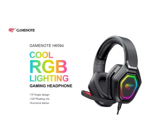 Casti Gaming HAVIT H659D cu microfon, Black - Imagine 6