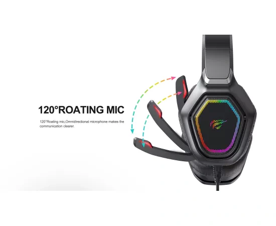 Casti Gaming HAVIT H659D cu microfon, Black - Imagine 8