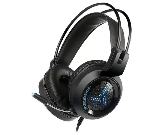Căști gaming VARR Hi-Fi VH8020 cu microfon și iluminare LED RGB, negru - Imagine 1