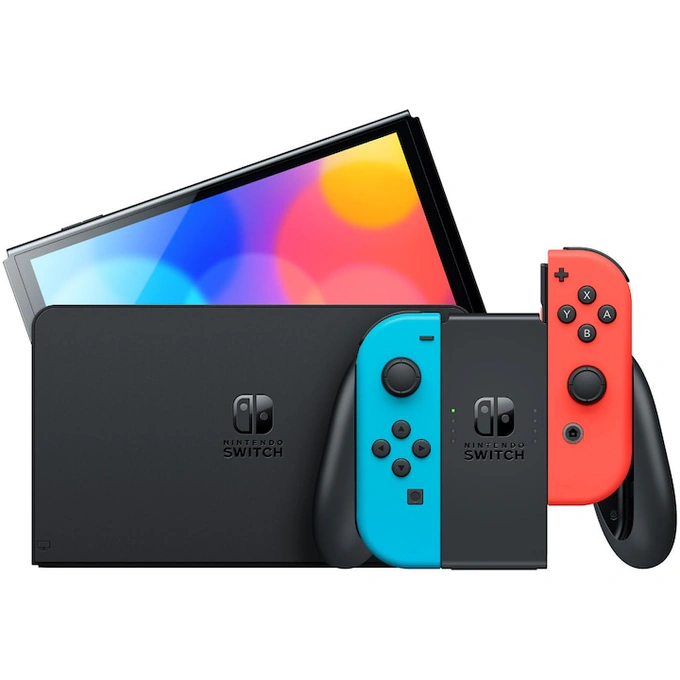 Consola NINTENDO Switch OLED (Neon Blue/ Red Joy - Con) - Imagine 4