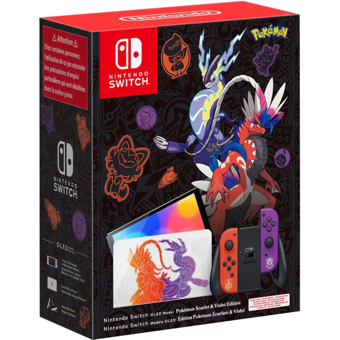 Consola NINTENDO Switch OLED Pokemon Scarlet & Violet Edition (Joy-Con Red/Violet) - Imagine 1