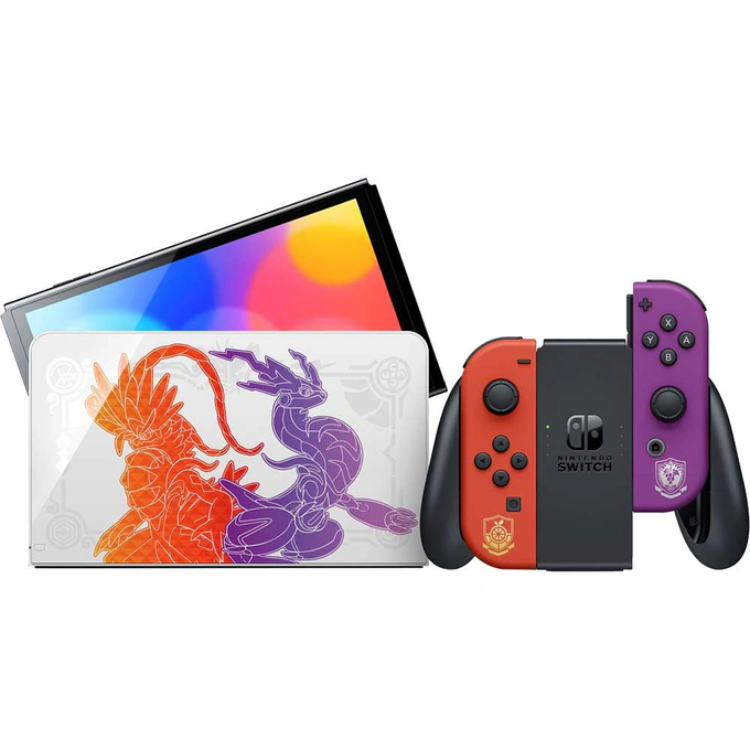 Consola NINTENDO Switch OLED Pokemon Scarlet & Violet Edition (Joy-Con Red/Violet) - Imagine 5