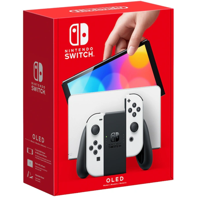 Consola NINTENDO Switch OLED (White) - Imagine 1