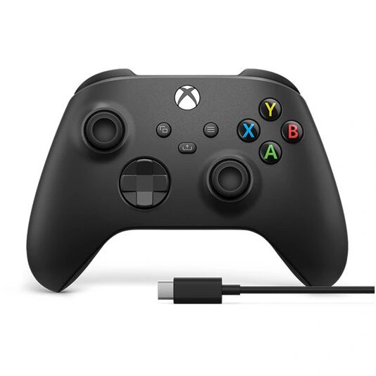 Controller Wireless MICROSOFT Xbox Series X/S, Carbon Black + Cablu USB-C (EP2-29944) - Imagine 1