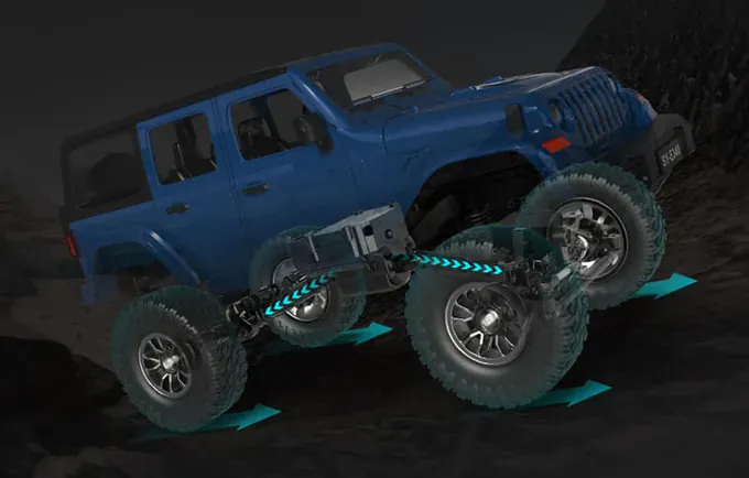 Masina RC DOUBLE EAGLE Jeep Crawler Pro E340-003BLUE, 1:14, 800mAh, Raza de actiune >25 m, Albastru - Imagine 4