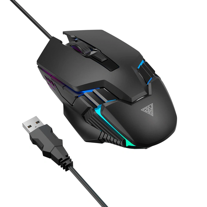 Mouse gaming cu fir GAMDIAS AURA-GS4, 3600 DPI, RGB, Negru - Imagine 5