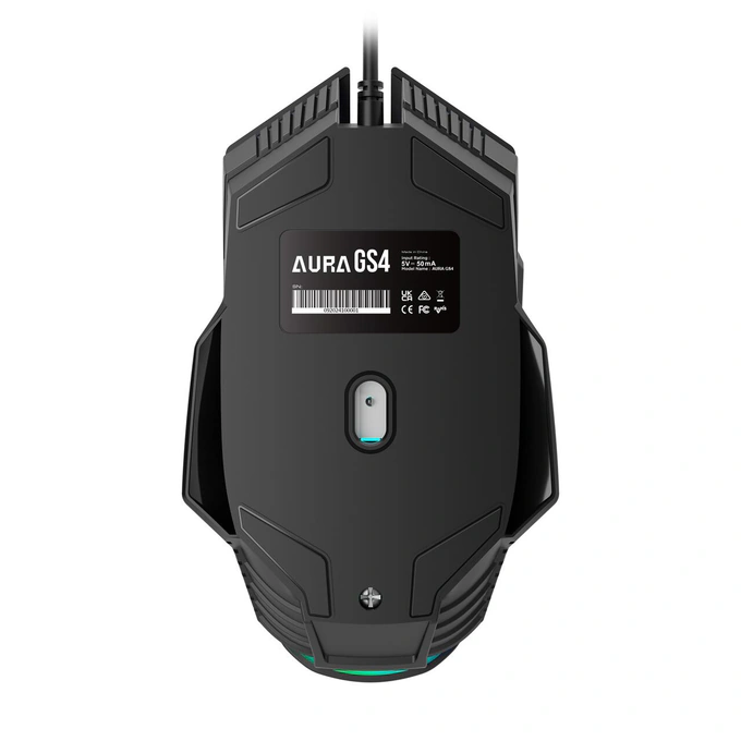 Mouse gaming cu fir GAMDIAS AURA-GS4, 3600 DPI, RGB, Negru - Imagine 6