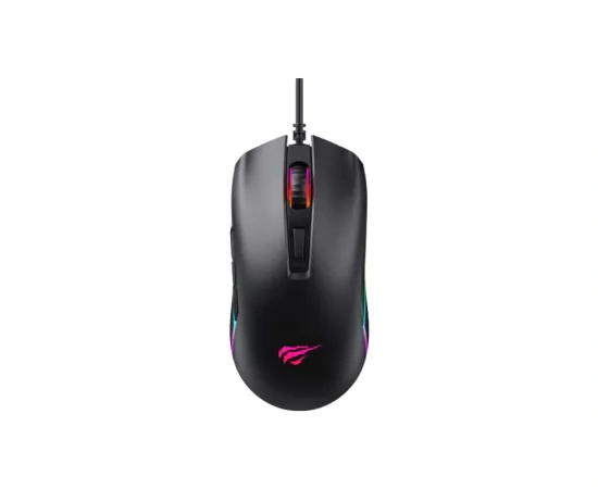 Mouse gaming cu fir HAVIT MS1010, 3600 DPI, USB, RGB, Black - Imagine 5