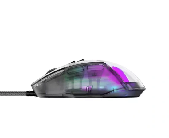 Mouse gaming cu fir HAVIT MS1011SE, 7200 DPI, RGB, Transparent Black - Imagine 3