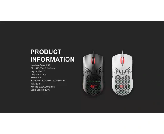 Mouse gaming cu fir HAVIT MS1023, senzor optic 4800 DPI, iluminare RGB, USB, negru - Imagine 13