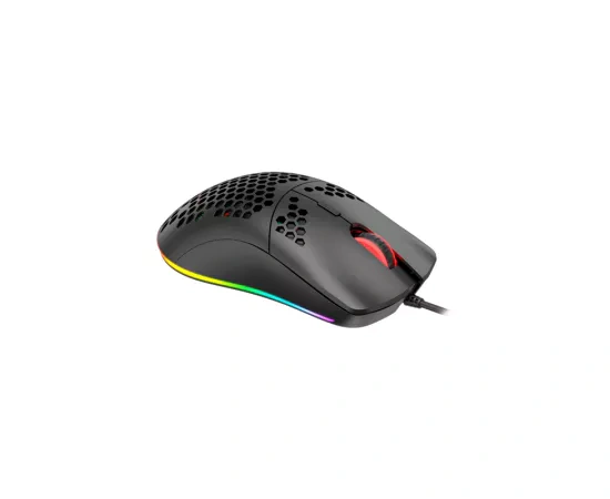 Mouse gaming cu fir HAVIT MS1023, senzor optic 4800 DPI, iluminare RGB, USB, negru - Imagine 5
