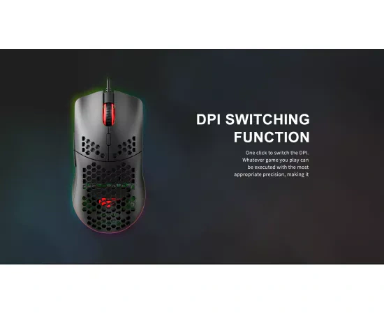 Mouse gaming cu fir HAVIT MS1023, senzor optic 4800 DPI, iluminare RGB, USB, negru - Imagine 8