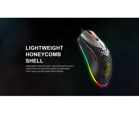 Mouse gaming cu fir HAVIT MS1023, senzor optic 4800 DPI, iluminare RGB, USB, negru - Imagine 9