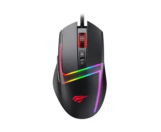 Mouse gaming cu fir HAVIT MS953, 10000 DPI, USB, Black - Imagine 1