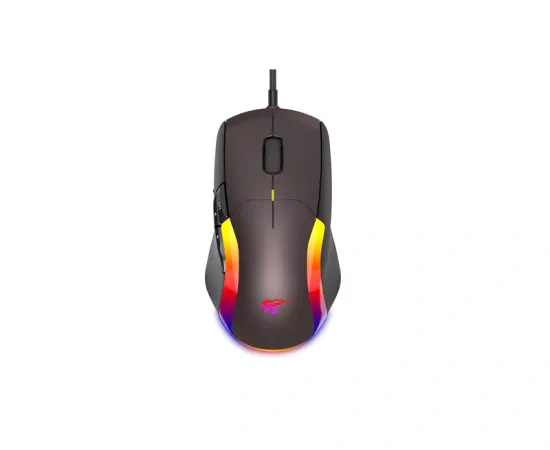 Mouse gaming cu fir HAVIT MS959S, 8000 DPI, RGB, negru - Imagine 1