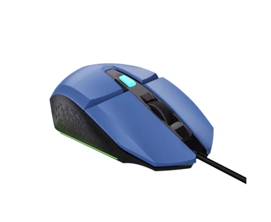 Mouse gaming cu fir TRUST GXT109B Felox 6400 DPI optic USB albastru - Imagine 4