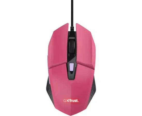 Mouse gaming cu fir TRUST GXT109P Felox 6400 DPI, optic, USB, roz - Imagine 1