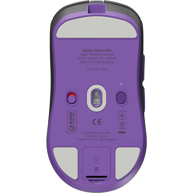 Mouse gaming wireless DARK PROJECT Novus Pro, 26000 dpi, Optic, Black - Imagine 7