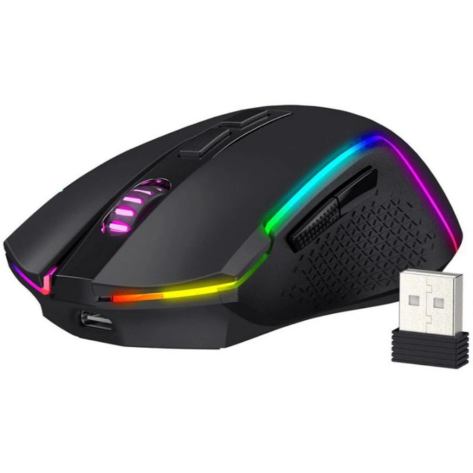 Redragon Mouse gaming wireless REDRAGON Trident M693, 8000 dpi, Optic, RGB, Black - IT-Fashion.ro