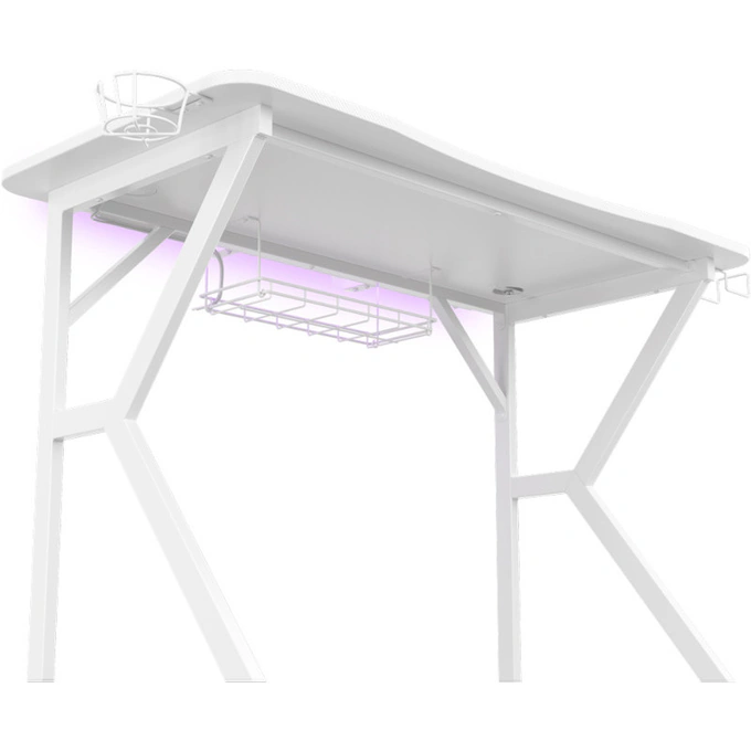 Birou gaming Genesis Holm 320 RGB alb NDS-1802 – design modern și iluminare RGB pentru setup-ul tău - Imagine 5