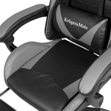 Scaun gaming Kruger Matz GX-150 Gray KM0790-G – confort ergonomic și design modern - Imagine 8