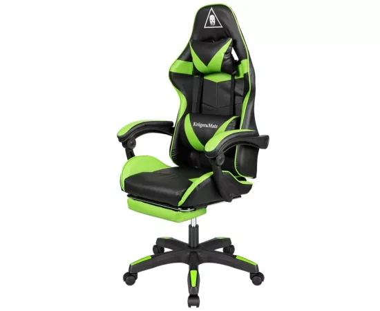 Scaun gaming KRUGER & MATZ GX-150 Green/Black – confort și stil pentru sesiunile lungi de joc - Imagine 3