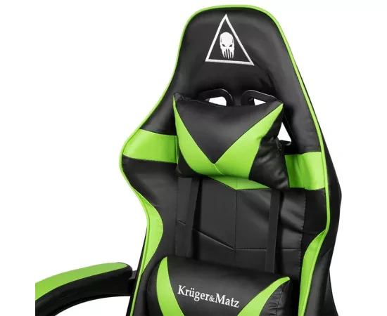 Scaun gaming KRUGER & MATZ GX-150 Green/Black – confort și stil pentru sesiunile lungi de joc - Imagine 7