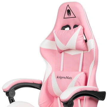 Scaun gaming Kruger Matz GX-150 Pink KM0790-P – confort și stil pentru sesiunile tale de joc - Imagine 7