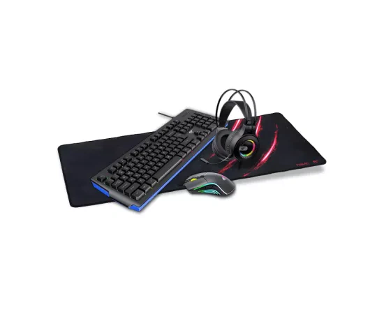 Kit Gaming 4-in-1 HAVIT HVKB-KB4795CM-BK, RGB, Black - Imagine 1