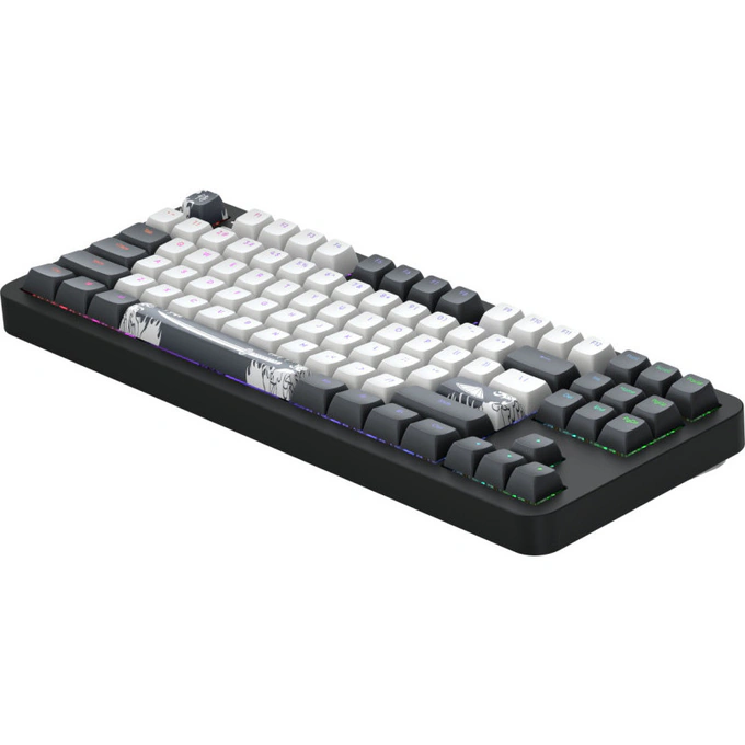 Tastatura DARK PROJECT Bushido TKL, RGB, Mecanica, Negru/Alb - Imagine 4
