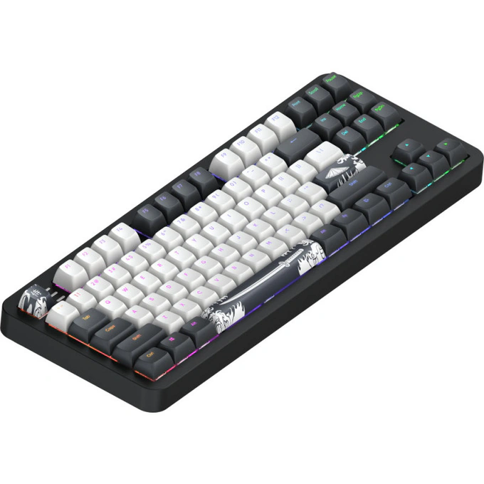 Tastatura DARK PROJECT Bushido TKL, RGB, Mecanica, Negru/Alb - Imagine 5