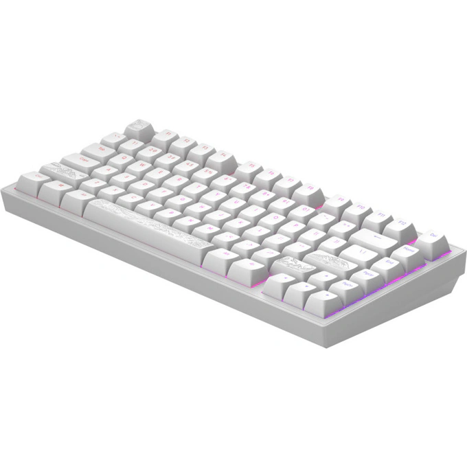 Tastatura DARK PROJECT Terra Nostra, RGB, Mecanica, Alb - Imagine 3