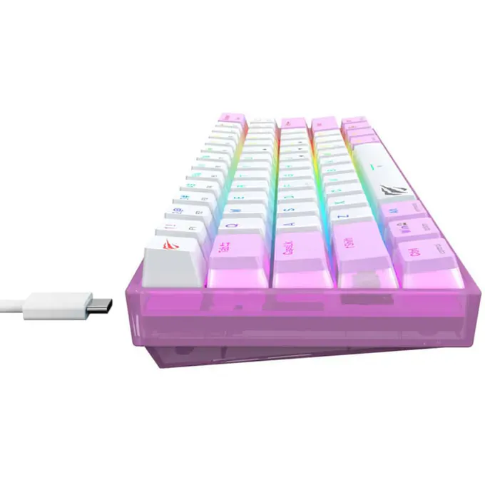 Tastatura gaming cu fir HAVIT KB877L, RGB, USB, Purple - Imagine 4
