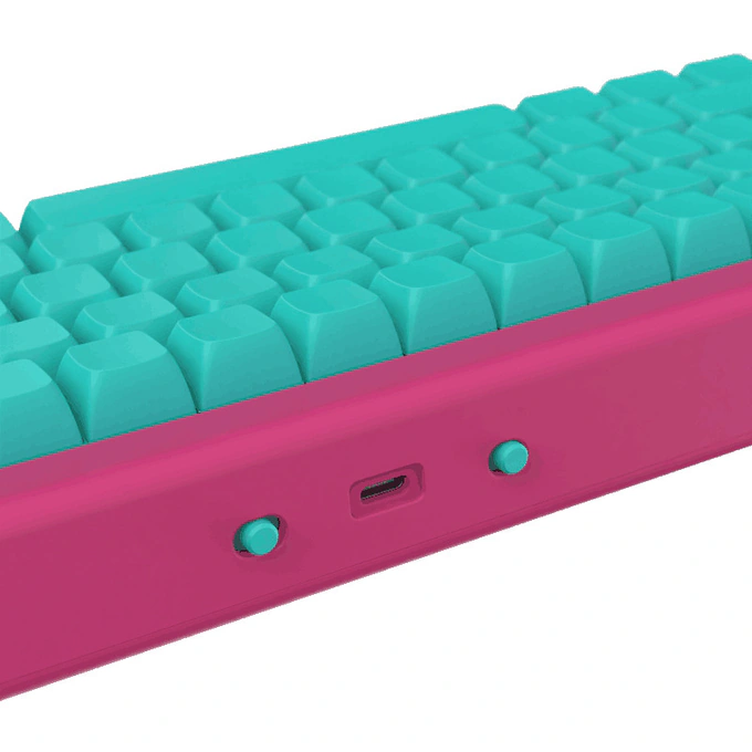 Tastatură Gaming NUBI NK68-HE-ICE-ANSI, Mecanică, Hot-Swappable, RGB, Blue/Pink - Imagine 3