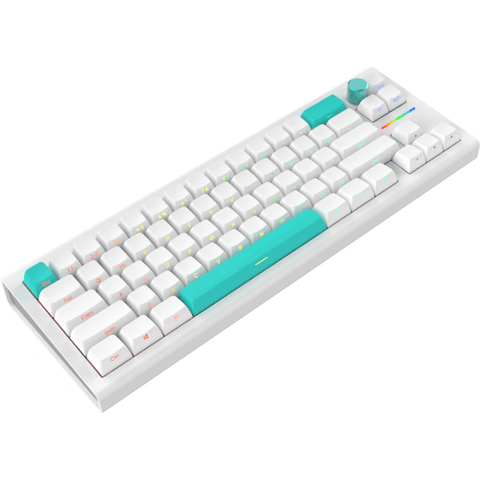 Tastatura gaming NUBI NK68 Pro, RGB, Mecanica, White - Imagine 3