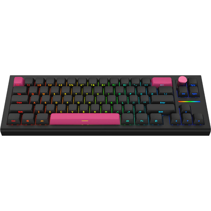 Nubi Tastatură Gaming NUBI NK68-PRO-WL-BL-ANSI, Wireless, Mecanică, Hot-Swappable, RGB, ANSI, Black - IT-Fashion.ro