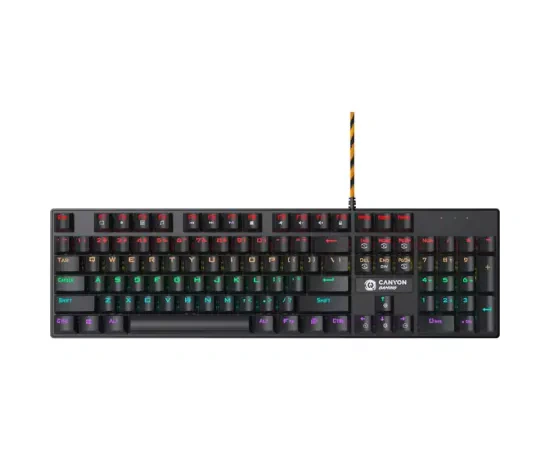 Tastatura mecanică de gaming CANYON Deimos GH-4 RGB, USB, Gray - Imagine 1