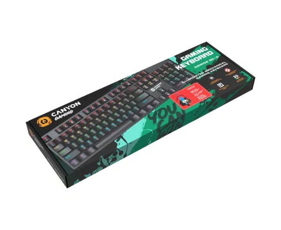 Tastatura mecanică de gaming CANYON Deimos GH-4 RGB, USB, Gray - Imagine 3